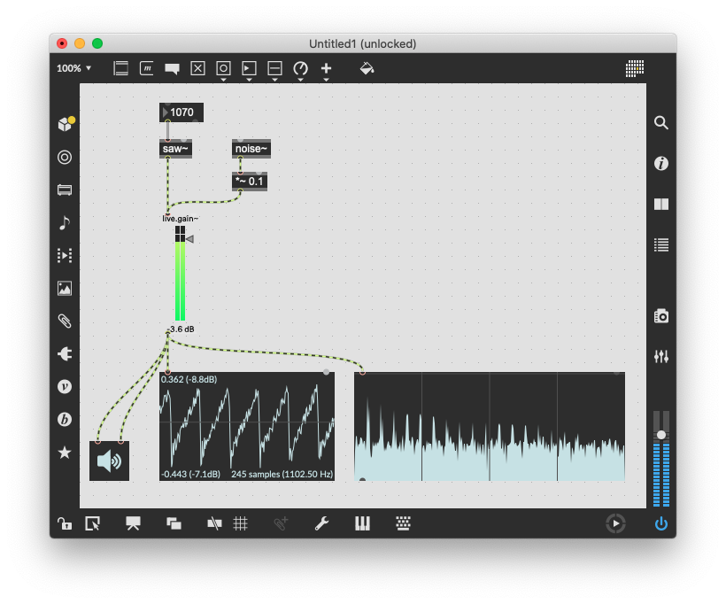 presentation mode max msp